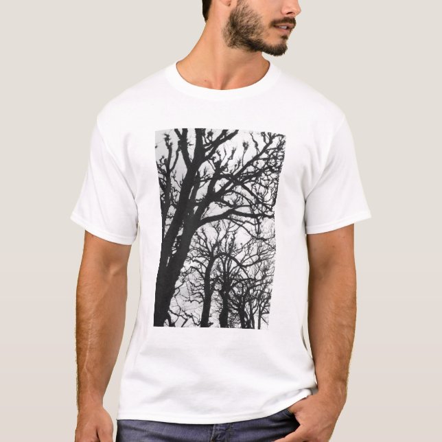 Camiseta Europa, Francia, París. Árboles de invierno, Marco (Anverso)