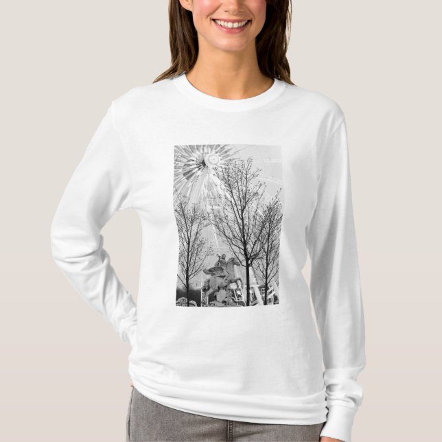 Camiseta Europa, Francia, París. Estatua y rueda de la fort (Anverso)