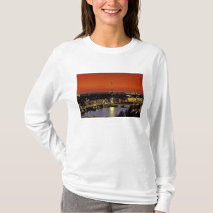 Camiseta Europa, Francia, París. Vista al atardecer de la T
