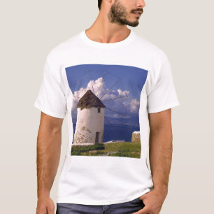 Camiseta Europa, Grecia, Mykonos. Un blanco sorprendente