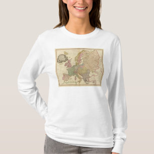Camiseta Europa ilustró el mapa