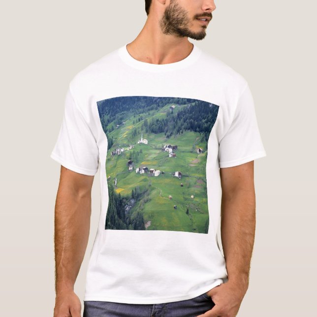 Camiseta Europa, Italia, Alpes Dolomitas. Esta pequeña alde (Anverso)