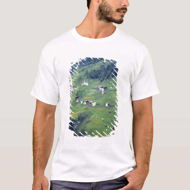Camiseta Europa, Italia, Alpes Dolomitas. Esta pequeña alde (Anverso)