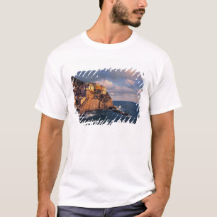 Camiseta Europa, Italia, Manarola. Los acantilados anidados