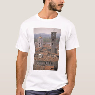 Camiseta Europa, Italia, Toscana, Lucca, Panorama de la ciu