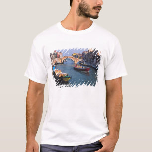 Camiseta Europa, Italia, Venecia. Barcos que traen