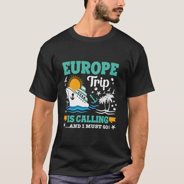Camiseta Europa llama a la Pa a la par de vacaciones famili (Anverso)