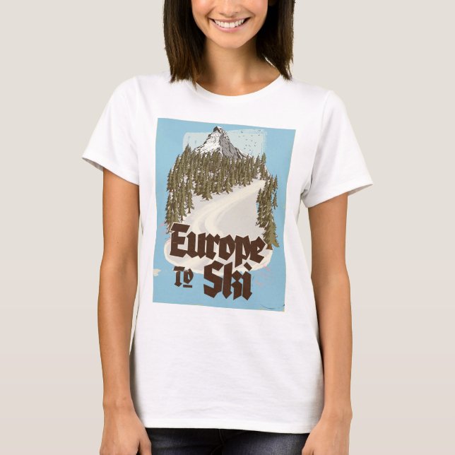 Camiseta Europa Para Esquiar (Anverso)