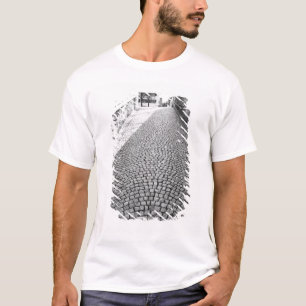 Camiseta Europa, Suiza, Zúrich. Calle empedrada,
