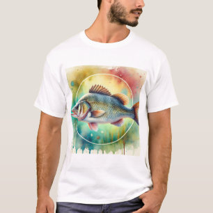 Camiseta European sea bass 010824AREF109 - Watercolor