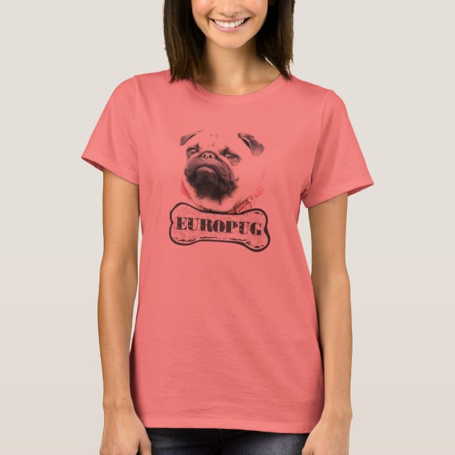 Camiseta Europug Brutal Face Ladies Ringer T-Shirt (Anverso)