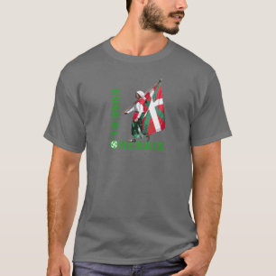 Camiseta Euskal Herria: Chica que lleva la bandera vasca