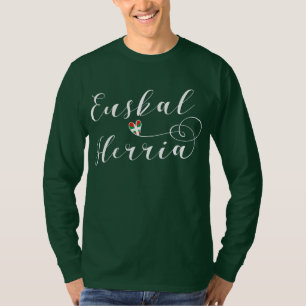 Camiseta Euskal Herria Corazón Tee Shirt, Bandera Vasca