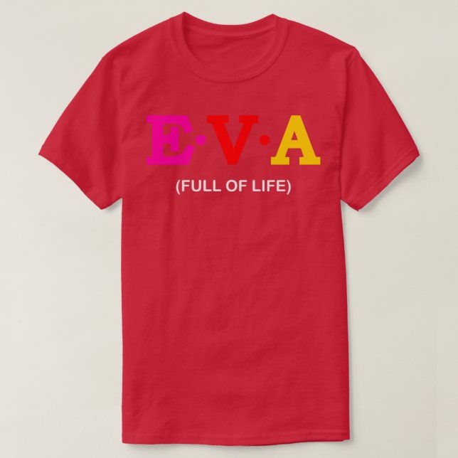 Camiseta Eva llena de vida (Diseño del anverso)