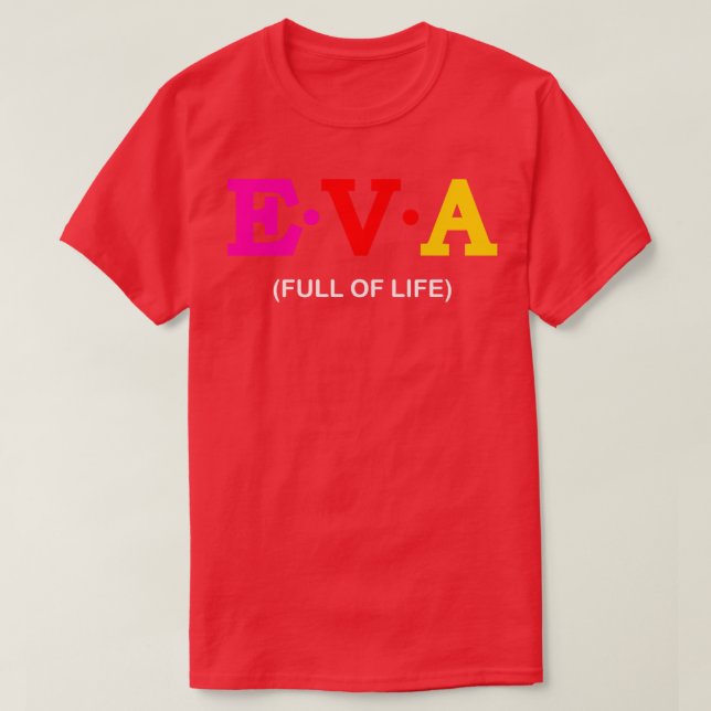 Camiseta Eva llena de vida (Diseño del anverso)