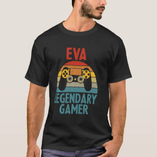 Camiseta Eva Name Personalizado Funny Gaming Geek Cumpleaño