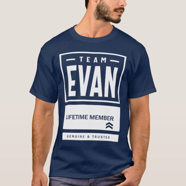 Camiseta Evan Personalized Name Birthday Gift (Anverso)