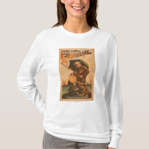 Camiseta Evangeline hermoso "pescador solitario " del arroz