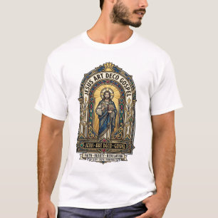 Camiseta Evangelio Art Deco Jesús Jesús Fe Cristiana Art De