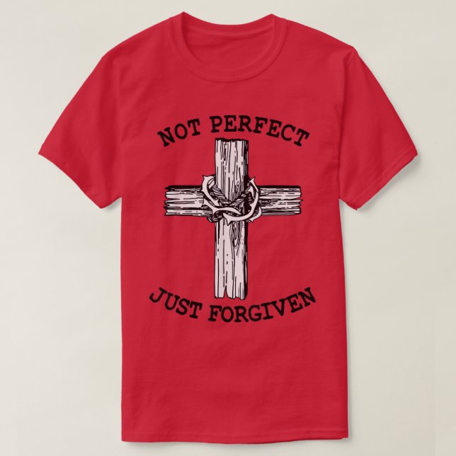 Camiseta Evangelismo Perdón Salvación No Perfecta  (Diseño del anverso)