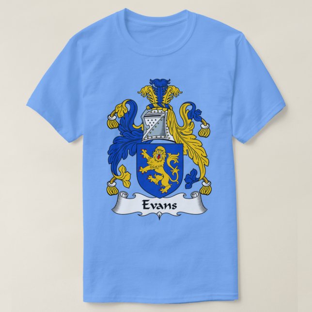Camiseta Evans Coat of Arms Family Crest  (Diseño del anverso)