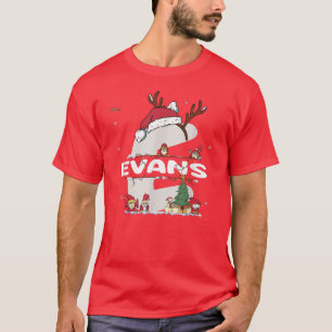 Camiseta Evans Navidades Shirt w Evans Nombre para navidade