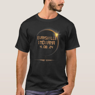 Camiseta Evansville Indiana en eclipse solar total 8 de abr