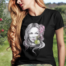 Camiseta Eve y Apple retratan arte de dibujo de serpientes