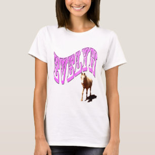 Camiseta Evelyn, Logo De Nombre, Con Caballo,