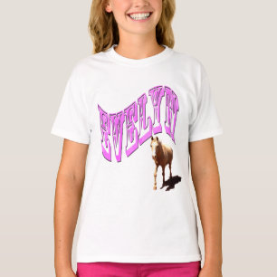 Camiseta Evelyn, Logo De Nombre, Con Caballo,