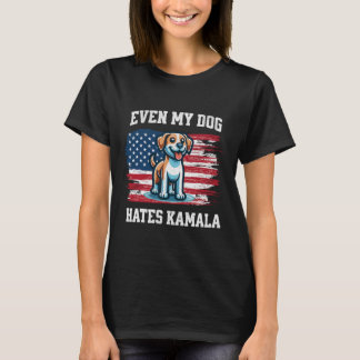 Camiseta Even My Dog Hates Kamala Harris Election Republica