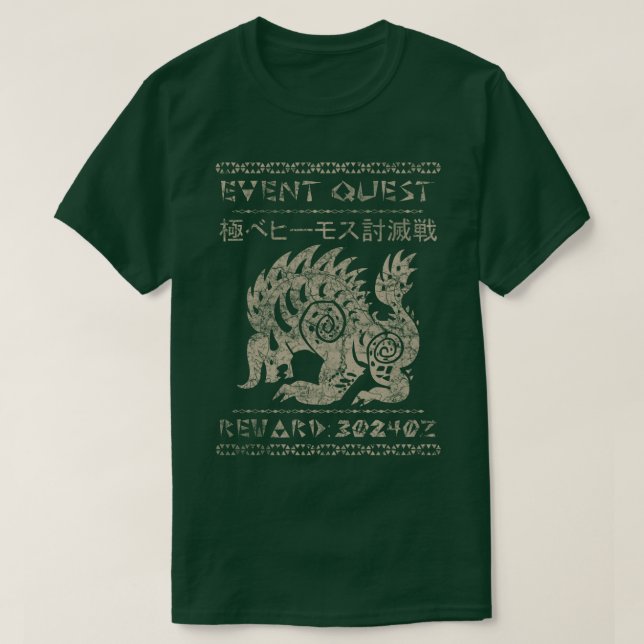 Camiseta Event Quest Behemoth (Diseño del anverso)