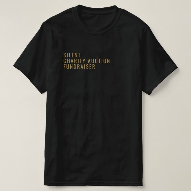 Camiseta Evento de Subasta de Caridad Moderna, Negrita y Si (Diseño del anverso)