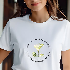 Camiseta Evento personalizado de cóctel de Margarita de Bar