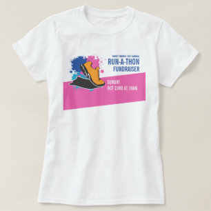 Camiseta Evento Run Shoe, Charity Run-Walk-a-Thon