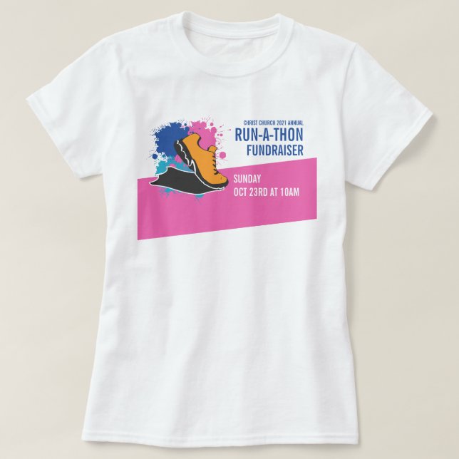 Camiseta Evento Run Shoe, Charity Run-Walk-a-Thon (Diseño del anverso)