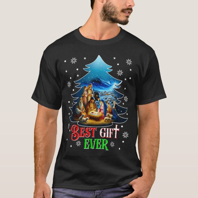 Camiseta Ever Christmas Jesus Nativity Scene Merry Christma (Anverso)