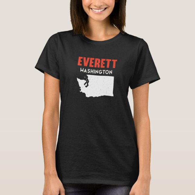 Camiseta Everett Washington USA State America Travel Washin (Anverso)