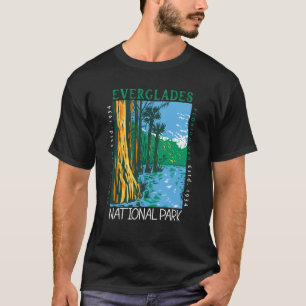 Camiseta Everglades Parque Nacional Florida Retro con probl
