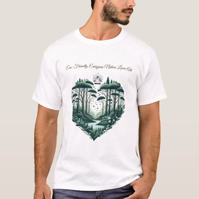 Camiseta Evergreen Nature Lover Art (Anverso)