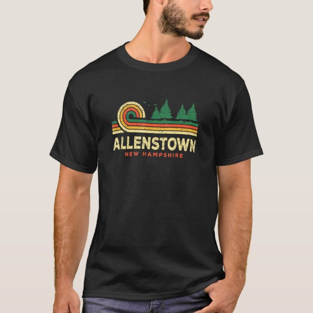 Camiseta Evergreen Sunset Allenstown Forest New Hampshire W (Anverso)