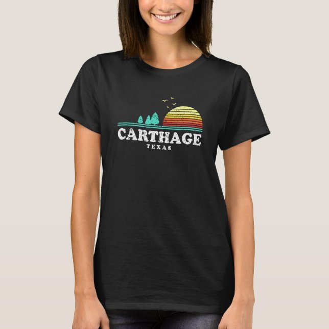 Camiseta Evergreen Sunset Carthage Forest Texas Woods Campi (Anverso)