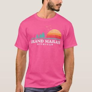 Camiseta Evergreen Sunset Grand Marais Forest Michigan Wood