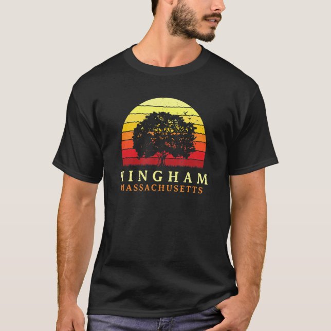 Camiseta Evergreen Sunset Hingham Oak Tree Massachusetts Bu (Anverso)
