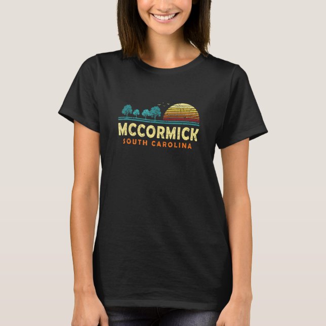 Camiseta Evergreen Sunset Mccormick Forest South Carolina W (Anverso)