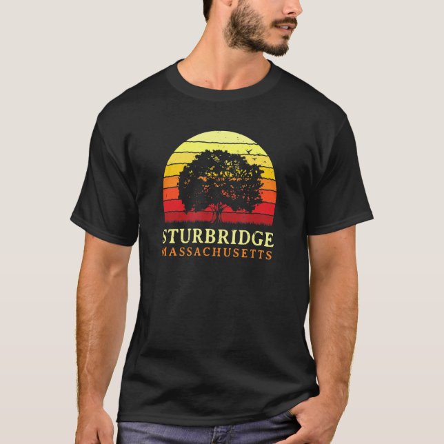 Camiseta Evergreen Sunset Sturbridge Oak Tree Massachusetts (Anverso)