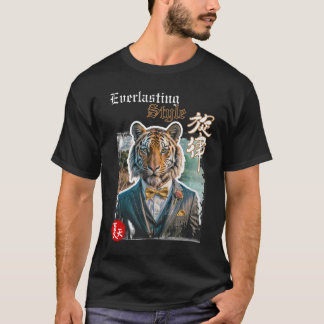 Camiseta Everlasting Style Tee with Elegant Tiger