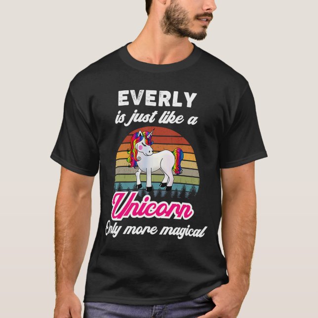 Camiseta Everly es como una mujer unicornio chica (Anverso)