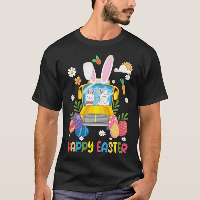 Camiseta Every Bunny s Favorite School Bus Driver Happy Eas (Anverso)