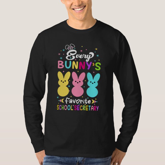 Camiseta Every Bunny's Favorite School Secretary Religious  (Anverso)
